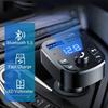 Car Hands-free Bluetooth-compaitable 5.0 FM Transmitter Fast Charge Car Kit MP3 Modulator Player Handsfree Audio Receiver 2 USB