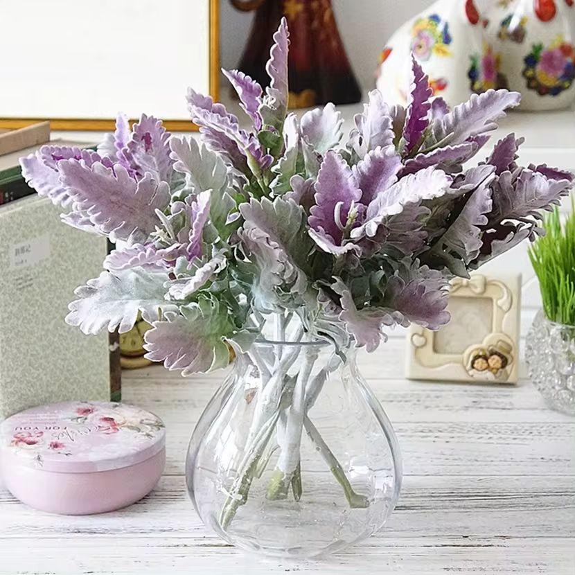 

Artificial flower Simulated plants flocking Lagomorpha Home garden Balcony Christmas wedding Decor Wall accessory festival party 1pc зелений