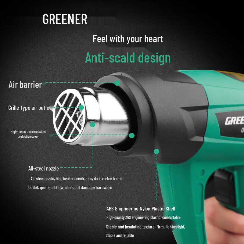 Green Forest Industrial Heat Gun CN Plug (adapter Included)