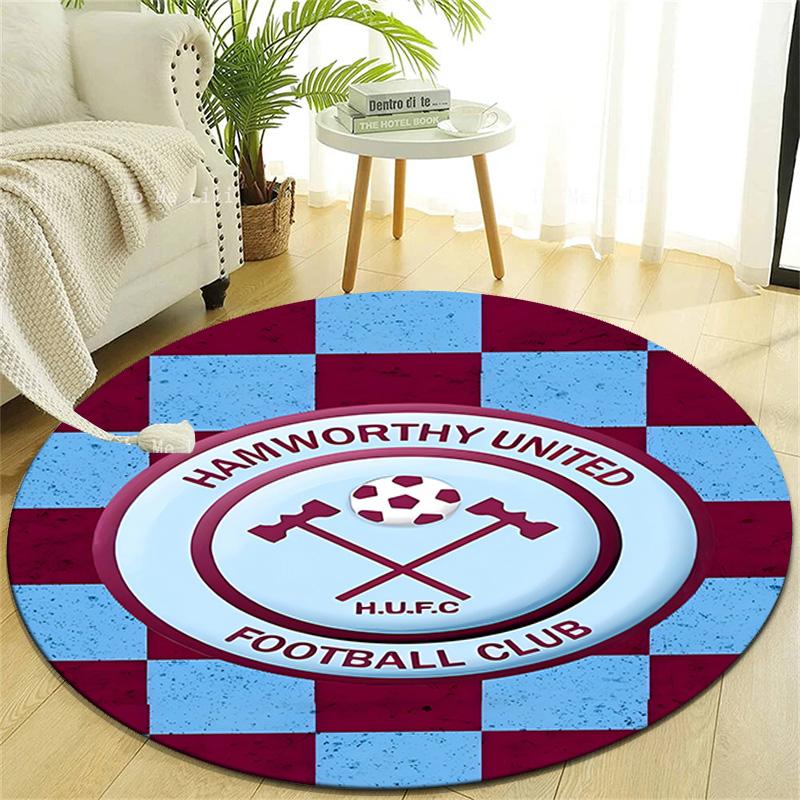 1pc Football Team (73) Design Printed Area Round Carpet for Bedroom Living Room Home Decor Rugs Mat Non Slip Mat Rug for Bedside