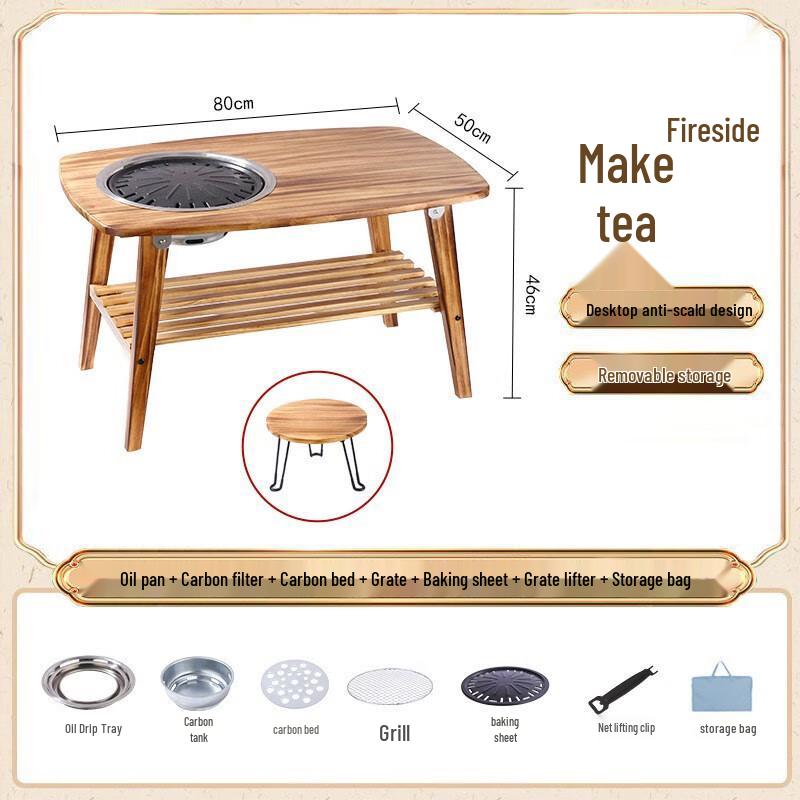 OEING Foldable Multi-Functional Tea Roasting and Barbecue Grill