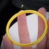 Gold-Plated Seamless Heart Sutra Bangle with Hundred Blessings Design