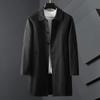 Trench Uomo Casual da Lavoro Collo a Revers Monocolore Giacca Lunga Giacca a Vento Giovanile Abbigliamento