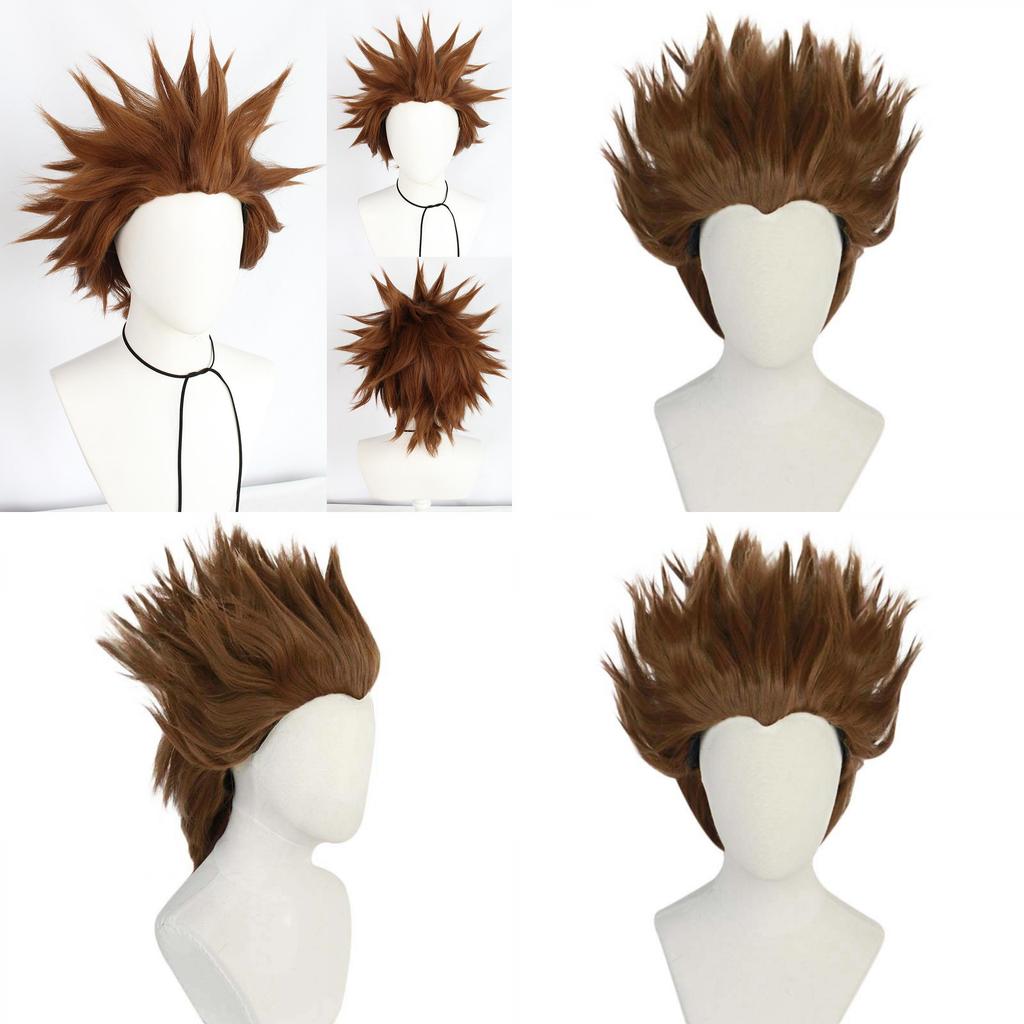 Cosplay Wig Brown Short Hair With Hightemperature Silk For Scene Role Play