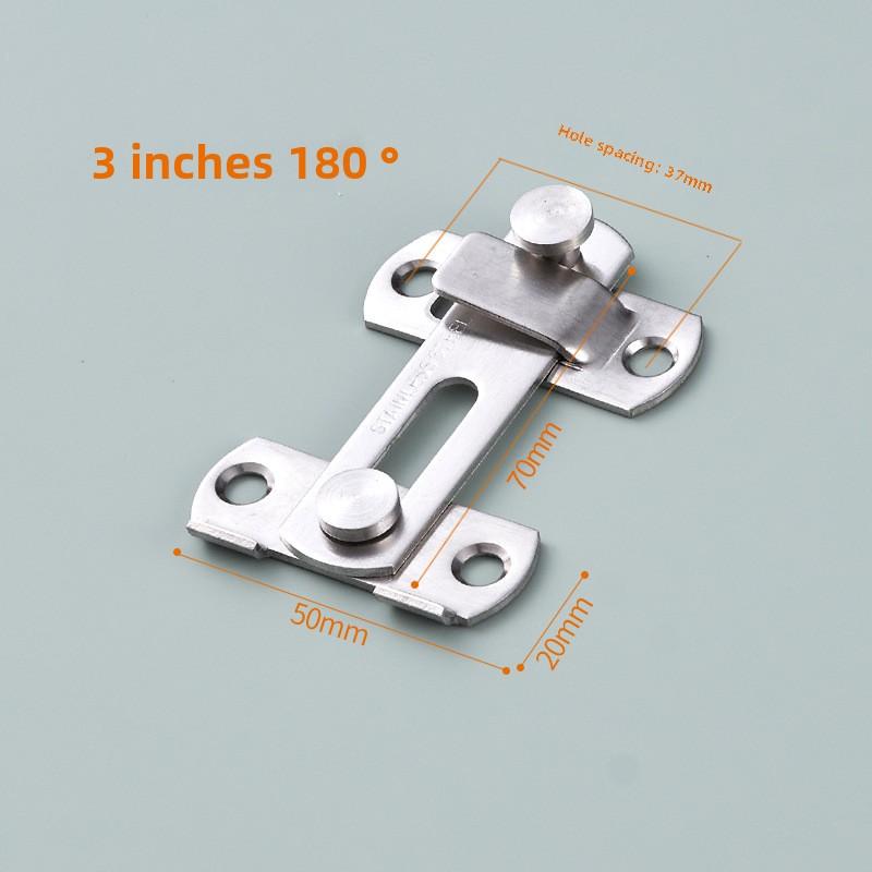 

Замок для раздвижной двери амбара из нержавеющей стали коммерческого класса - поворот на 180 градусов, незаряженный, прочный для домашних животных 3 inch small серебряный