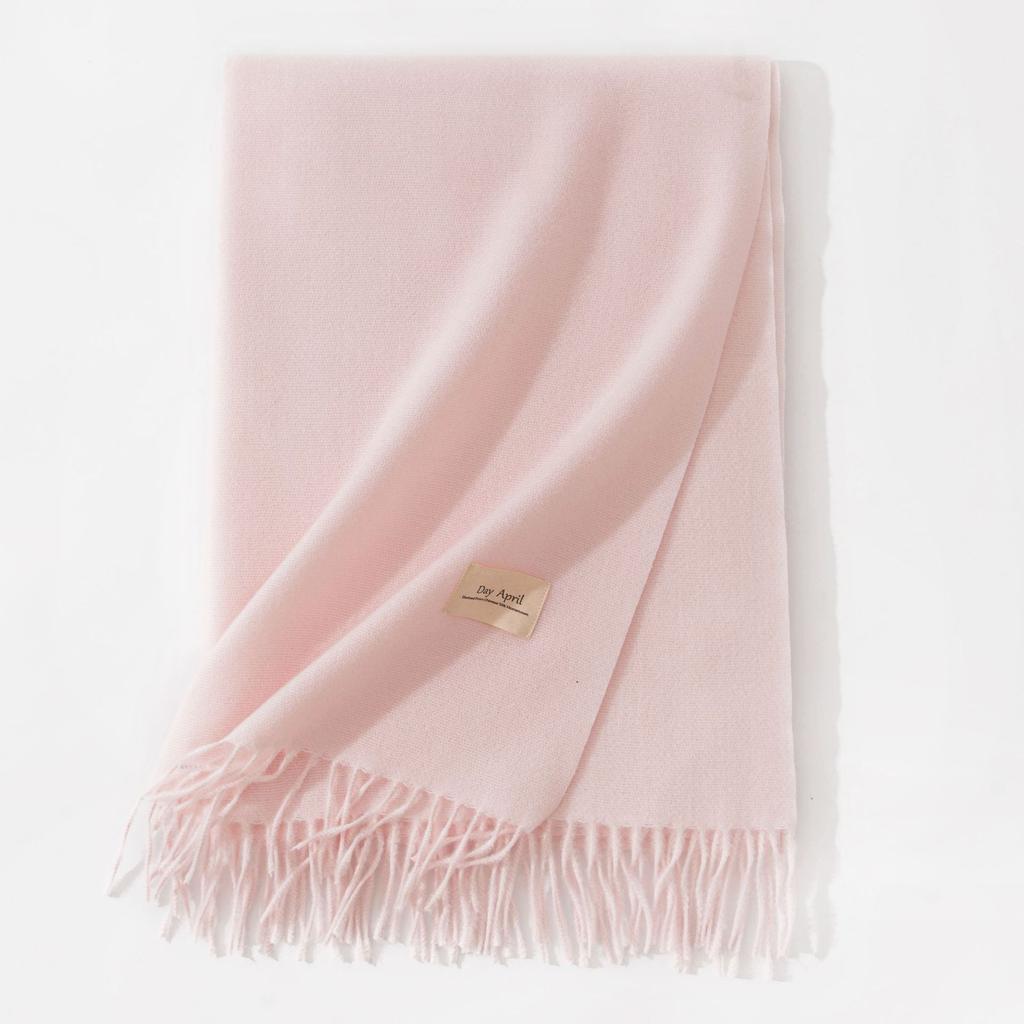 Red Imitation Cashmere Scarf, Pure Color, Women's Winter Accessory, High-end Feel, Versatile, Perfect for New Year Wrapping.
