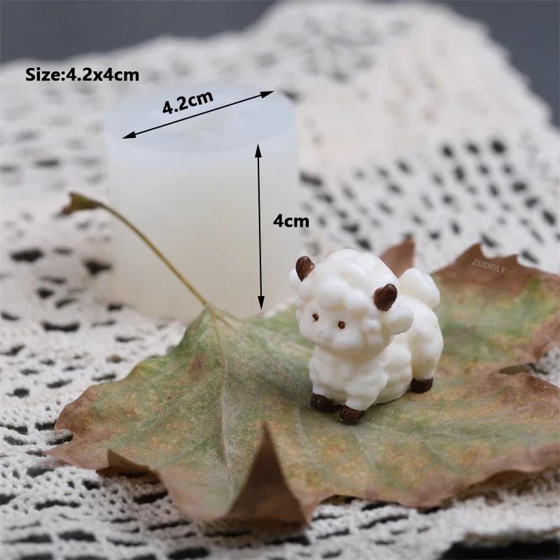 New 3D Cartoon Lamb Silicone Mold Easter Sheep Shaped Candle Molds DIY Plaster Chocolate Cake Decoration Mould Baking Tools