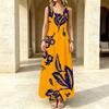 Women's Floral Sleeveless Maxi Dress Comfy Fabric,Flowy Skirt,Bright Colors,Versatile for Vacation & Casual Occasions