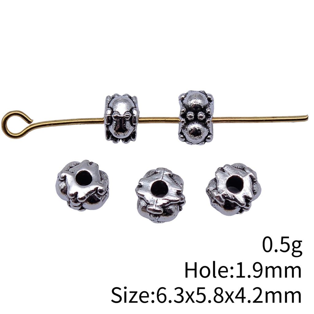Small Hole Vintage Alloy Gear Spacer Beads Metal Loose Beads DIY Bracelet Necklace Jewelry Making Findings Accessories