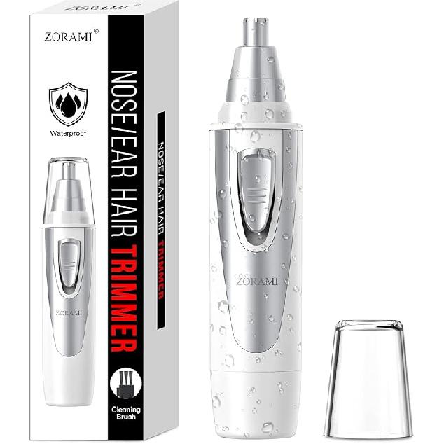 Ear and Nose Hair Trimmer Clipper - 2025 Professional Painless Eyebrow & Facial Hair Trimmer for Men Women, Battery-Operated Trimmer with IPX7