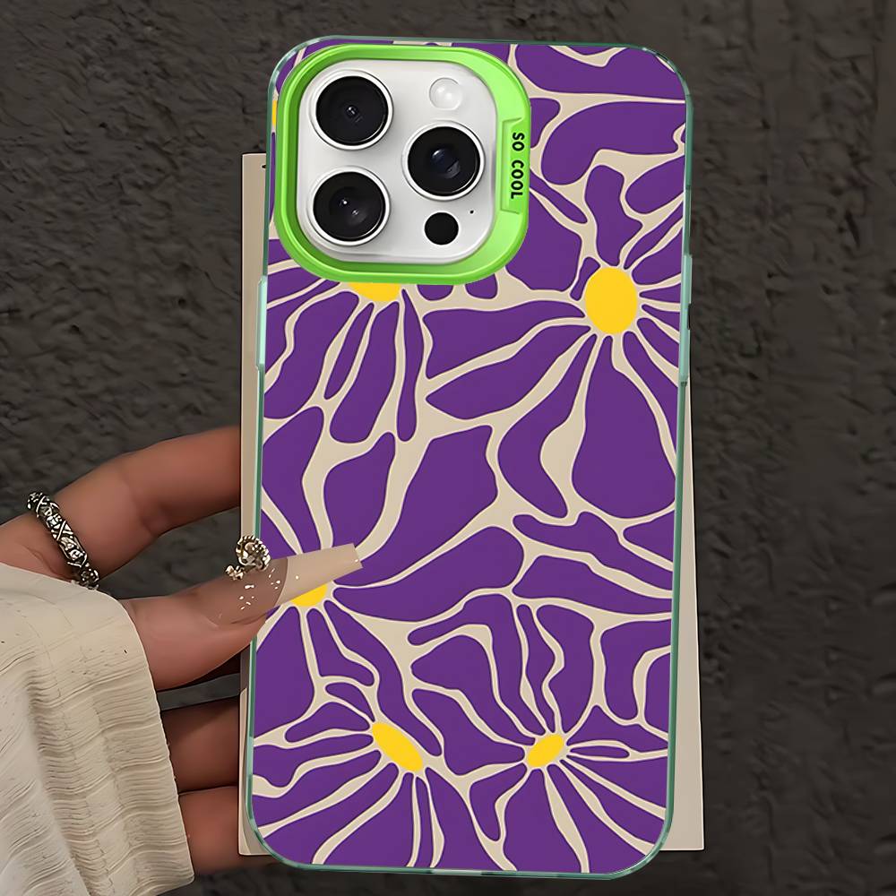 Abstract Flowers Market Phone Case For IPhone 16 15 14 13 12 11 Pro Max X XR XSMAX 8 7 Plus Matte Shockproof Back Cover iPhone 16e