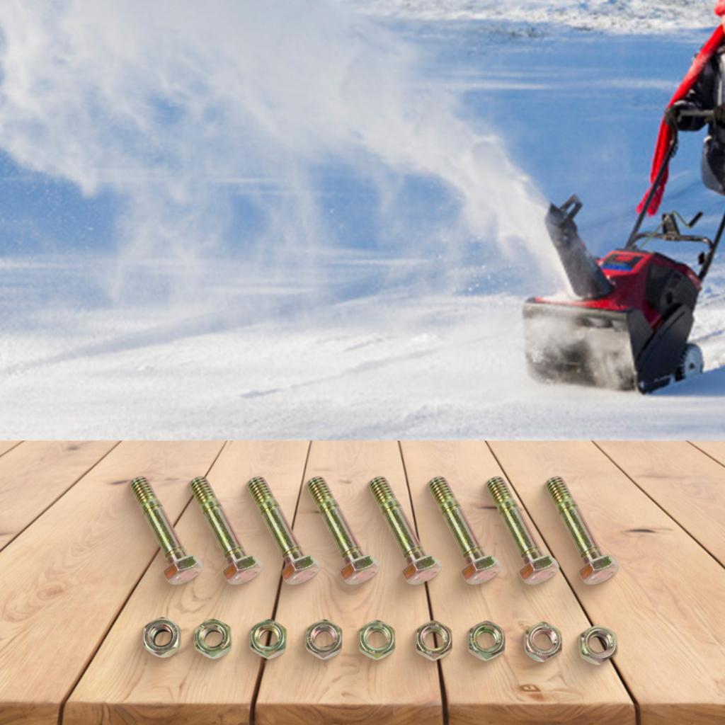 Reliable 8 Pack Shear Bolts and Nuts Set for ST524 ST624 ST724 Equipment Easy Installation with Secure Tightening Mechanism