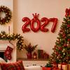 2027 Aluminiumfolien-Zahlenballon verbunden Neue-Jahr-Dekoration, Krone/Basis-Stil für Weihnachtsfeier Foto-Hintergrund