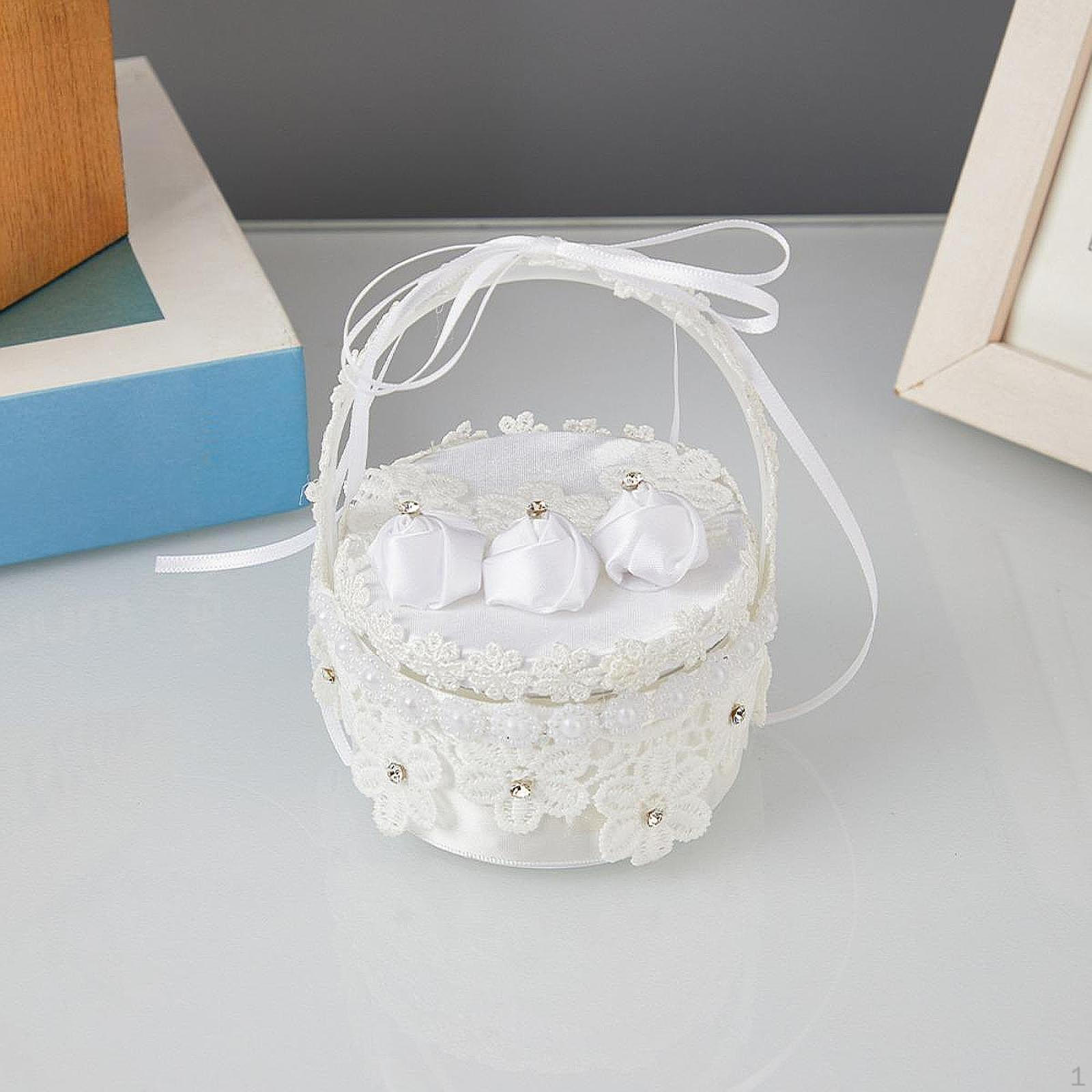 

Коробка для обручальных колец, держатель для помолвки, контейнер, футляр для мелочей, мини-корзина для цветов, ювелирные изделия