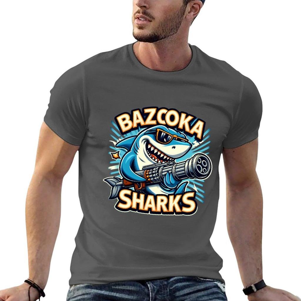 Bazooka Sharks Tshirt Unisex T Shirts Cotton Unisex T Shirts High Quality Luxury Brand Unisex T Shirt Luxury Tshirt