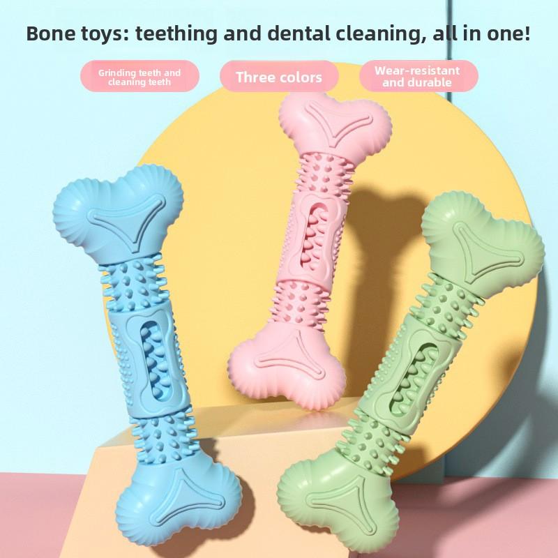 A New Type of Pet Toy, A Bone-shaped, Durable Teething, Tooth-cleaning and Biting Dog Toy