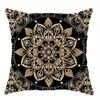 Black And Gold Floral Pillowcase Designsuitable For Sofa Car Bedroom Decorative Cushion Cover Pillow Cover