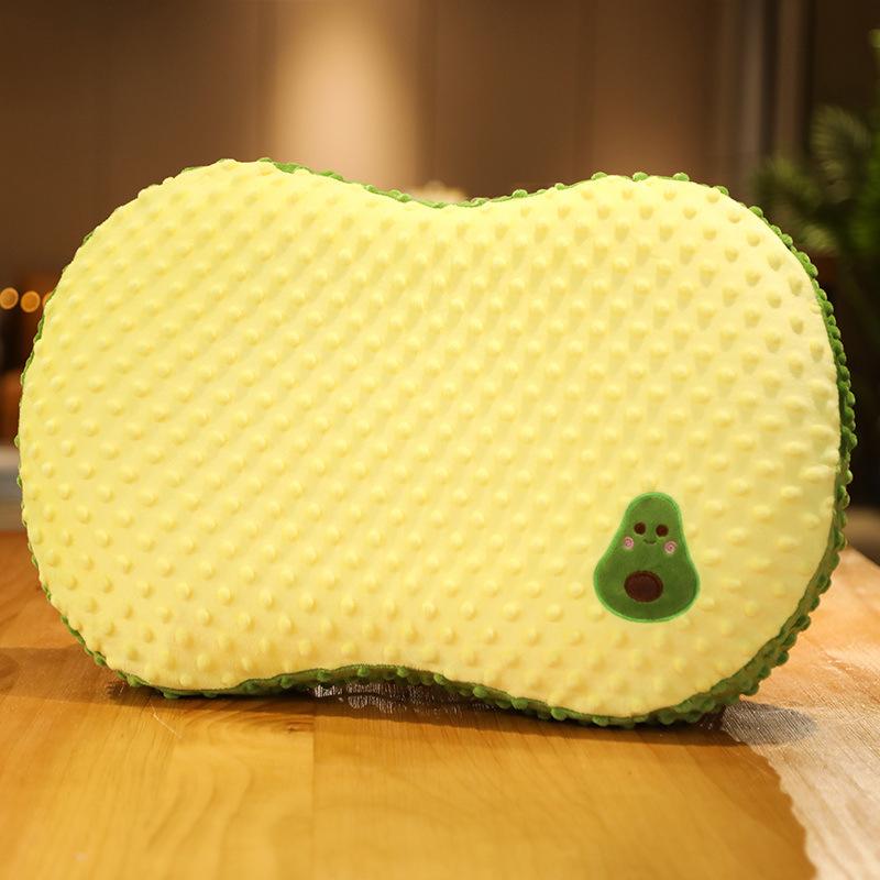 Soft Doudou Velvet Belly Pillow Memory Cotton Sleeping Decompression Pillow Bed Adult Stress Relief Assisted Sleeping Pillow Leather Shell