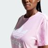 Adidas Originals Adicolor Trefoil Boxy Tee With Letter Logo Print Women Tops Pink IN2492