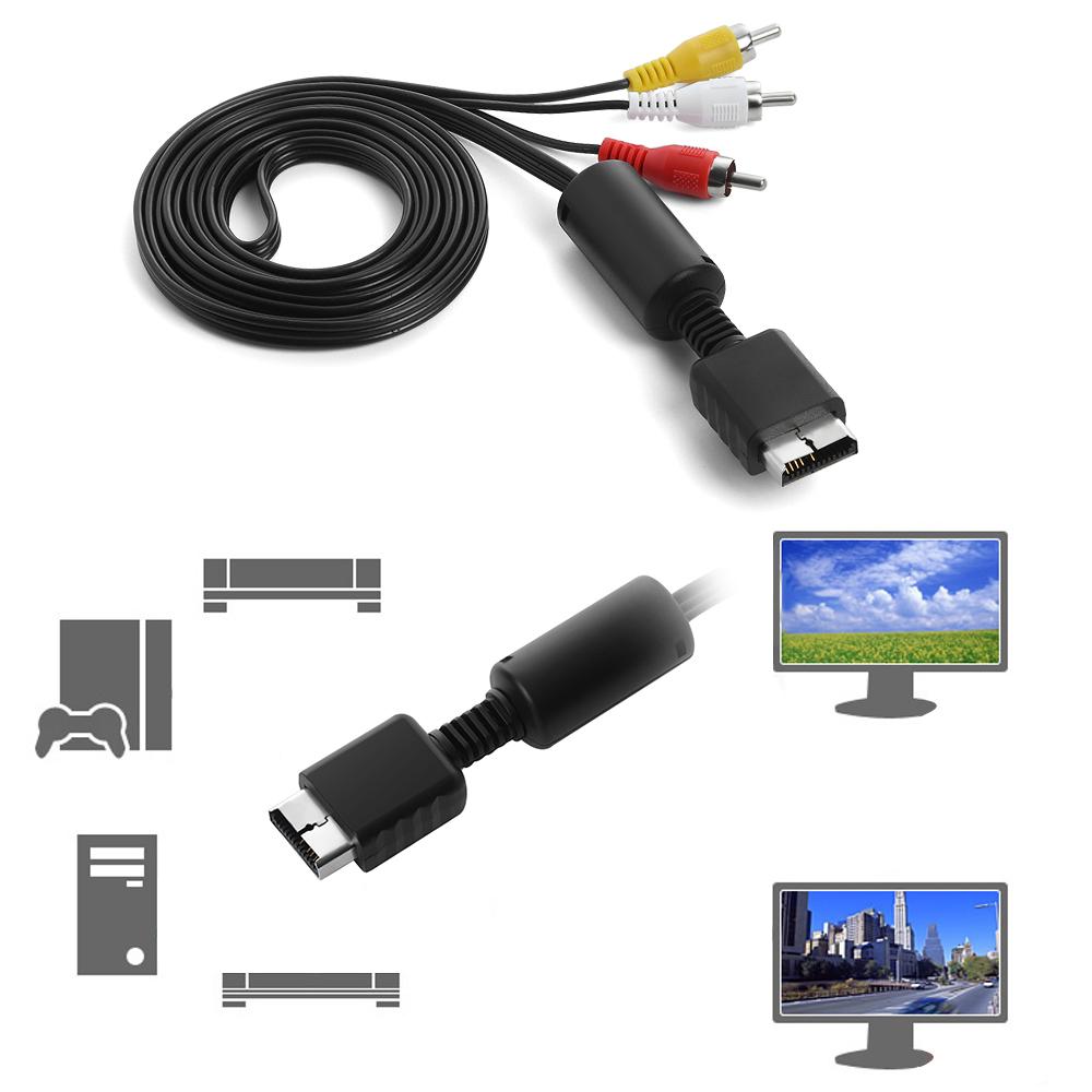 New Multi Out Adapter AV Cord Video/Audio Cable 3 RCA Flat