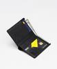 Matt Shrunken Cowhide Mini Wallet Black