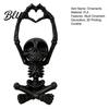 Romantic Skeleton Figurine Heart-Matching Skull Ornament 3D Printed Statue Gothic Creative Shelf Decorations Compact Size Sculpture for Home