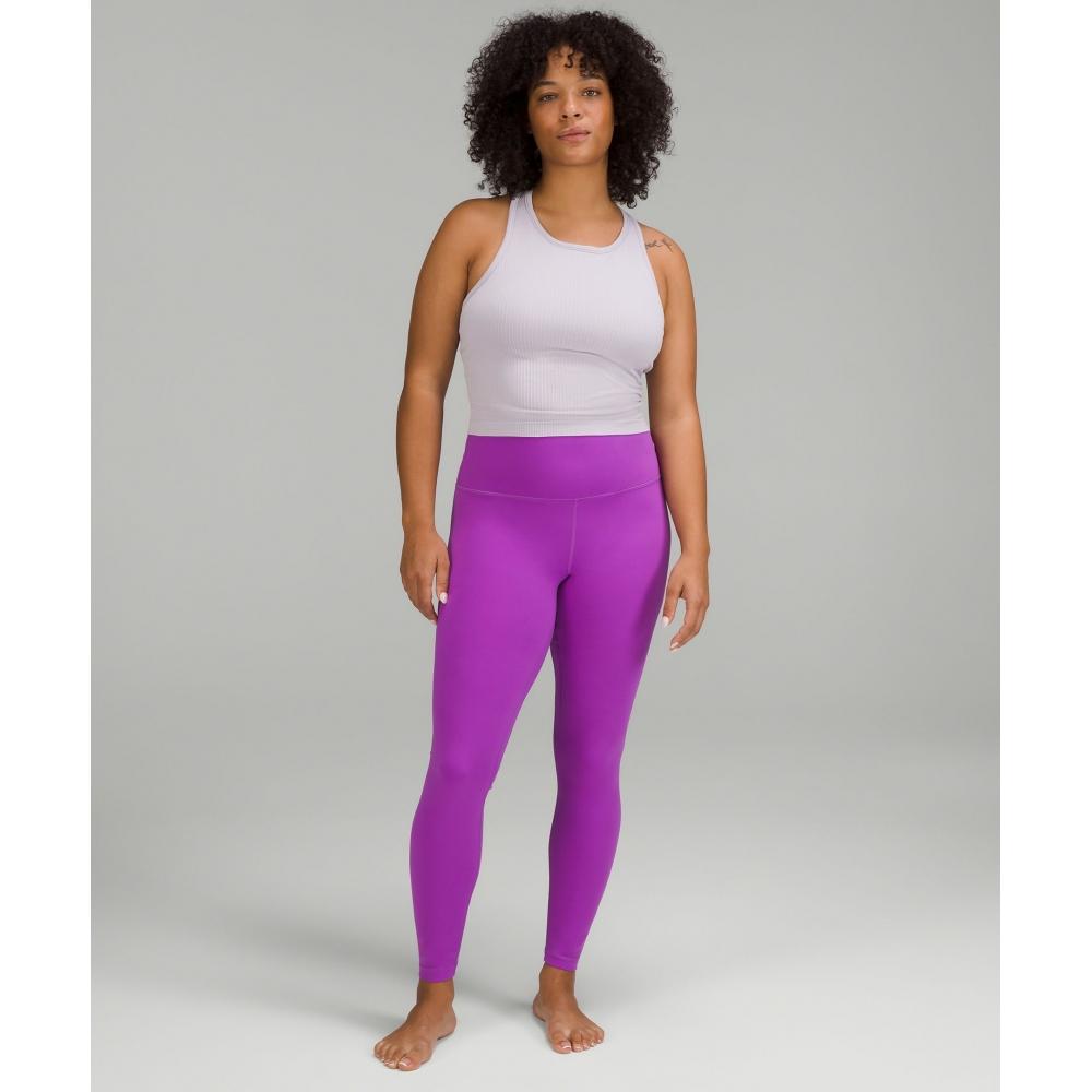 Lululemon EBB To Street Cropped RaCerBaCk Tank Top  Light Support  B C Cup Faint Lavender