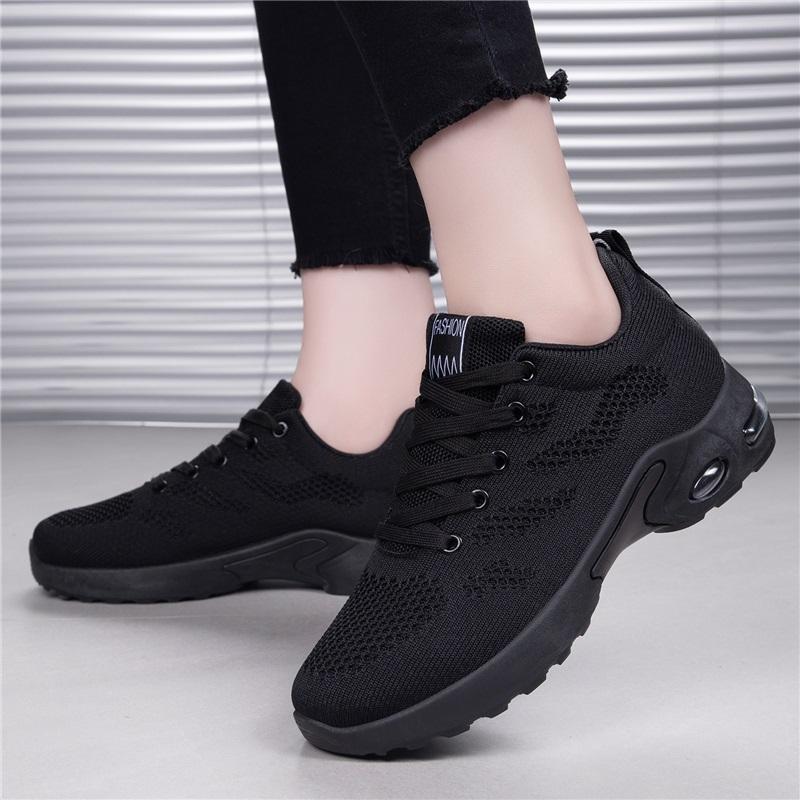 2026 Spring Plus Size Women's Shoes Air Cushion Soft Sole Breathable Casual Running Sports Shoes