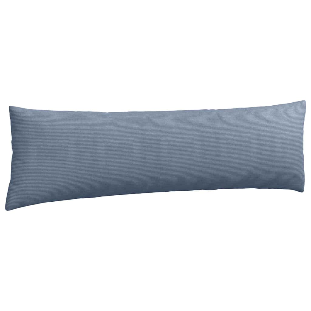 Sofa Cushions 2 Pieces Blue 145 X 40 Cm Cord Fabric