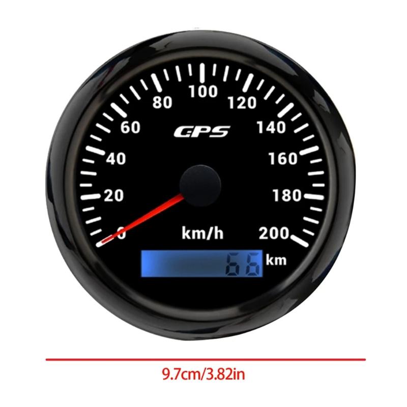 Large Screen Speed Gauge Meter 200km/h Odometer With Waterproof ABS Plastic For Marine Vehicles Boats Trucks Motorcycles