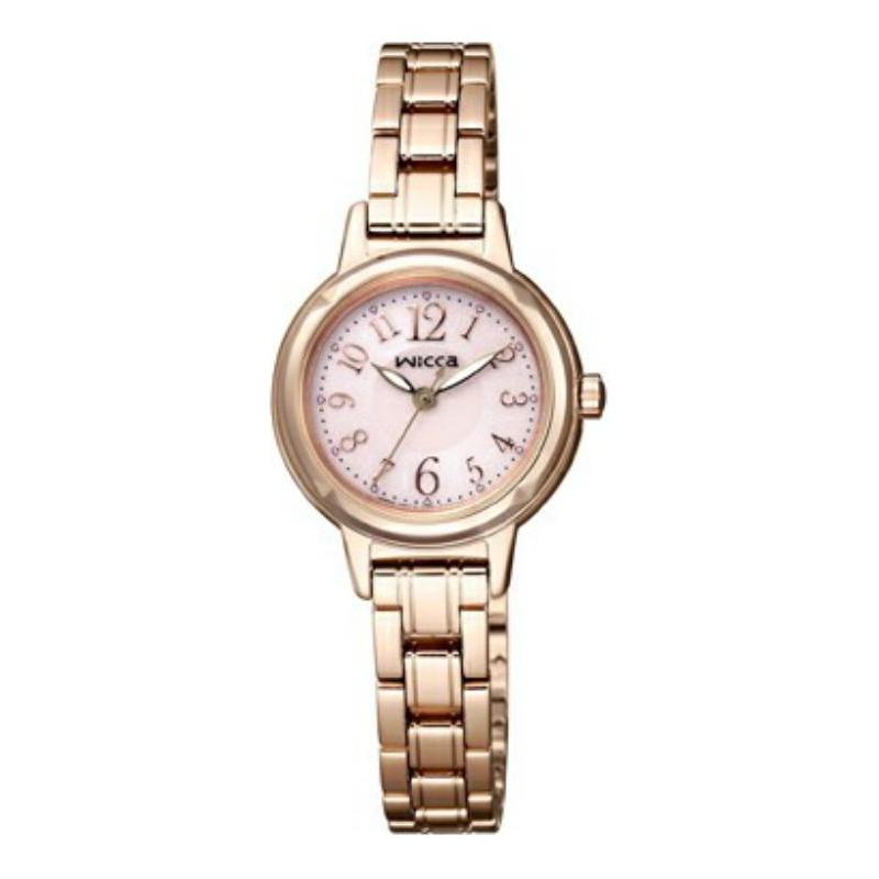 

CITIZEN wicca series 50 meters waterproof light Quartz Steel Strap 24mm women s watch pink dial KH9-965-91 розовый