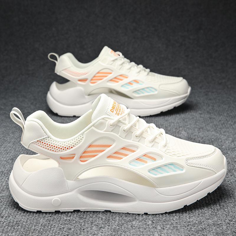 Летние полые сандалии дышащая обувь для папы модная обувь на платформе мужская обувь 39 синийбелый 2116₽