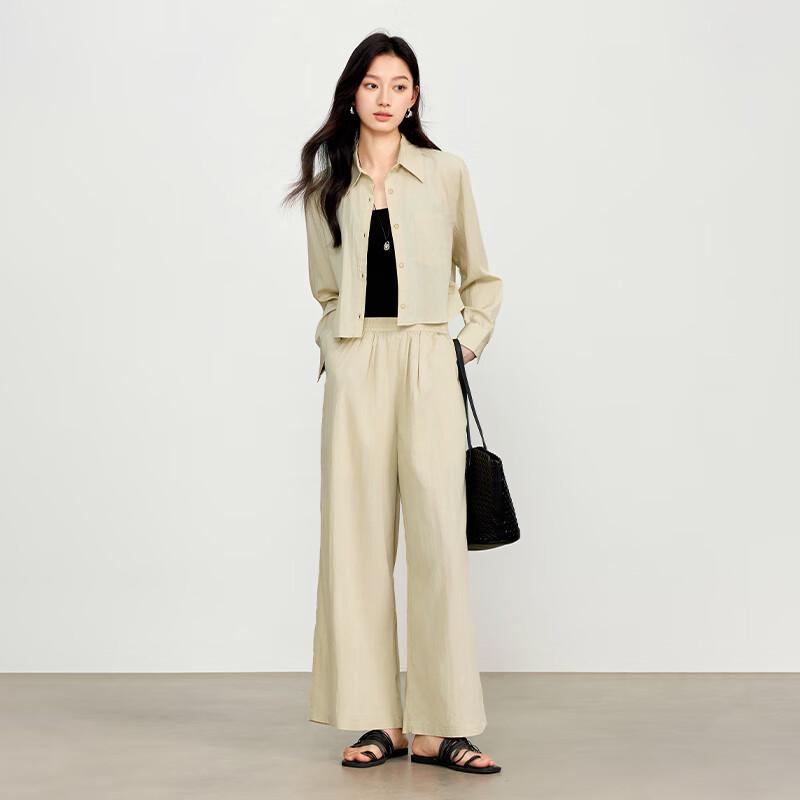 JOY SPEAKER Women's Spring Lapel Jacket & Casual Pants Set