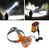 Mining Headlamp Strong Light Rechargeable LED Safety Mining Headlight with 12000mAh Lithium Battery US Plug 100V‑240V