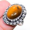 Tiger Eye Gemstone Handmade 925 Sterling Silver Jewelry Ring Size 6.5