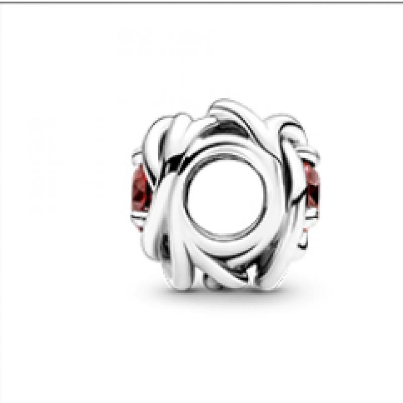 Pandora July True Red Eternity Circle Charm 790065c01