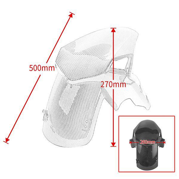 Front Fender Splash Guard for 2017-2021 Kawasaki Z900 Motorcycle