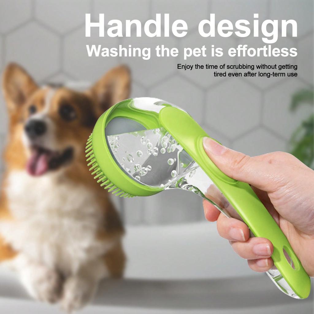 1PC Dog, Cat, Pet, Long Handle, Bath, Hair Wash, Comb, Hair Wash, Brush, Hair Catcher, Liquid Dispen