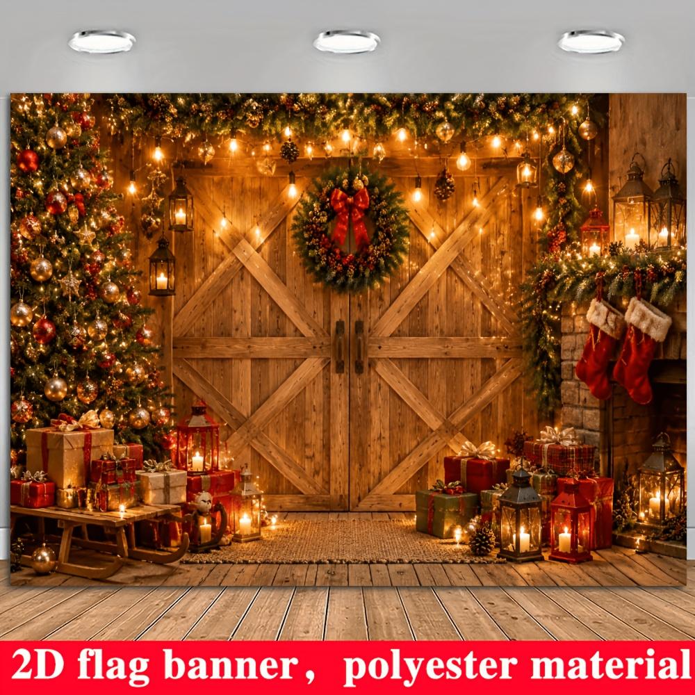 1Pcs Cozy Christmas Featuring Decoration Background Winter Backdrop Decorations For Photo Studio Photo Booth Christams Party