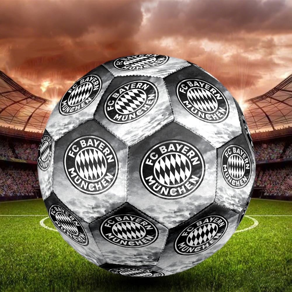 1pc Bayern Munich Emblem Size 5 Soccer Ball PVC Football Sports Matches Training Outdoor Games Beach Elastic Balls 07c112