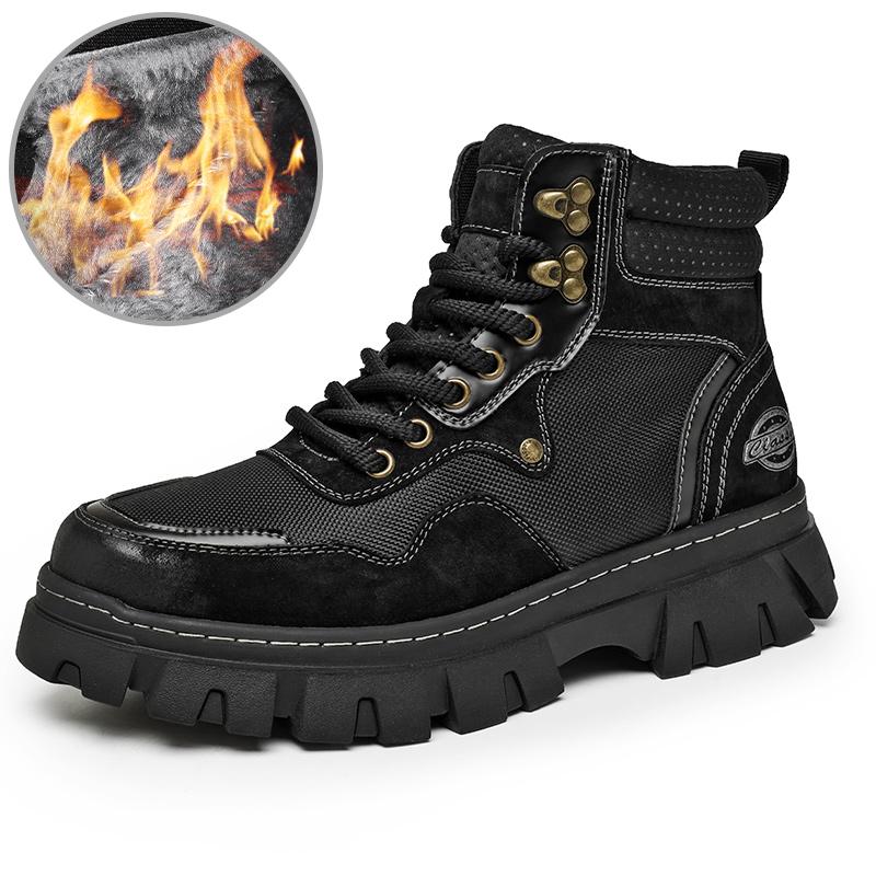 Golden Sapling Herrenstiefel Retro Arbeitsschuhe Bequeme Outdoorstiefel Herren Casual Trekkingschuhe Freizeit Berg Winterschuh