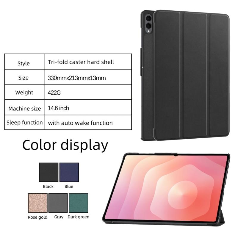 Shockproof Protective Case Stand Case PU Leather Cover with Auto Sleep Wake Magnetic Stand Case for Tab S11 Ultra 14.6inch