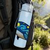 1PC Blue Patterned Whale Art 750ml Color Plastic Sports Water Bottle Leakproof Flip Straw Lid Suitable for Sports Office Home Use