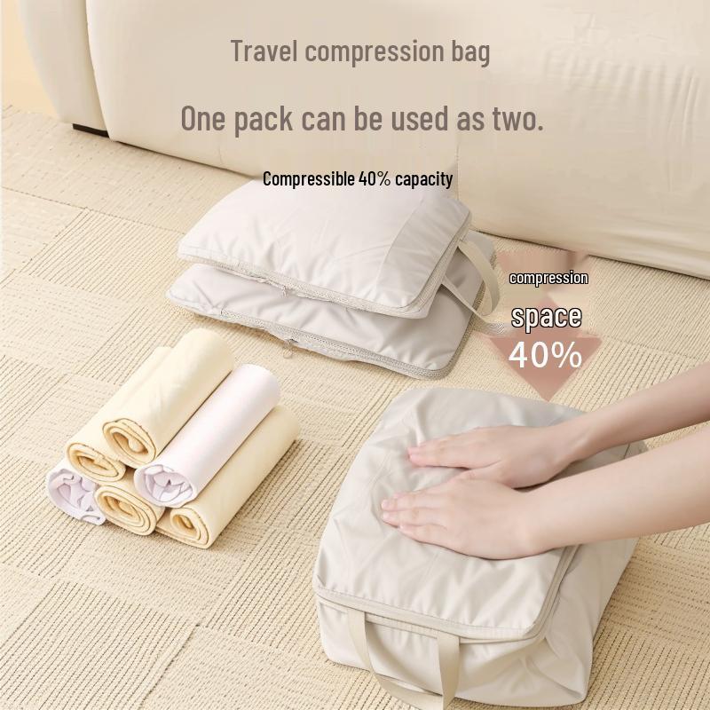 6-Piece Compression Travel Storage Bags for Clothing and Luggage Organization