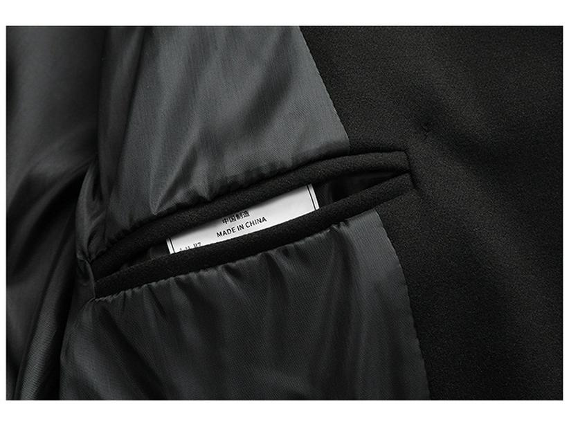 Herren-Doppelreihiger Trenchcoat Herbst/Winter 2025 - Mittellang, Gepolsterte Schultern, Über-das-Knie-Stil