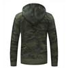 Męski Pluszowy i Gruby Sweter w Kamuflaż Męska Odzież Kurtka z Kapturem Kardigan