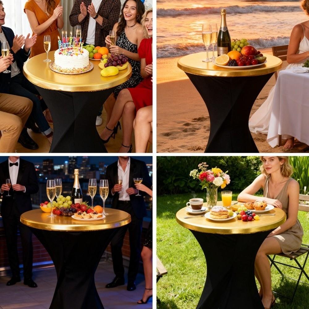 Wear Resistant Table Top Cover Dustproof Table Cloth Shiny Tablecloth  Party Decoration