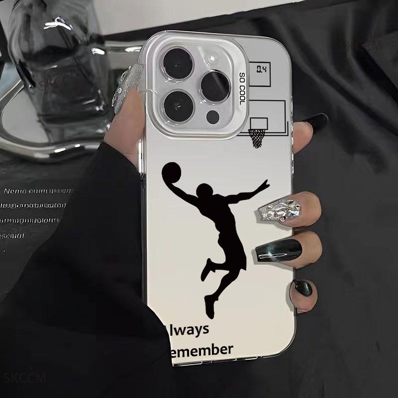 Basketball Player Plating Case For iPhone 11 13 12 14 15 16 Pro Max 13 15 Pro XS XR XS 7 8 14 16 PLUS SE 2022 Shockproof Cover