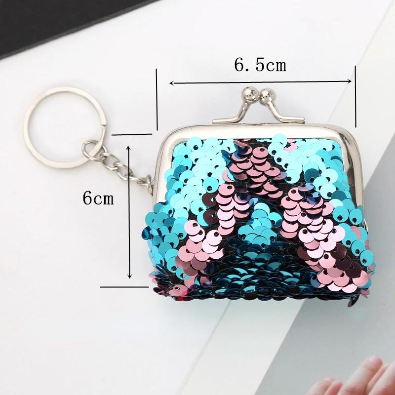Fashion Women Mini Coin Purse Metal Hasp Keychain coin pouch Key Access Card Holder Small Wallet Money Bag Female Clutch Bag