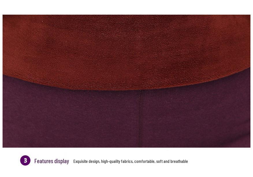 Women's Plus Size Fleece-Lined Warm Underwear Set for Middle-Aged and Elderly